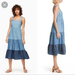 Kate Spade Tiered Chambray Patio Dress